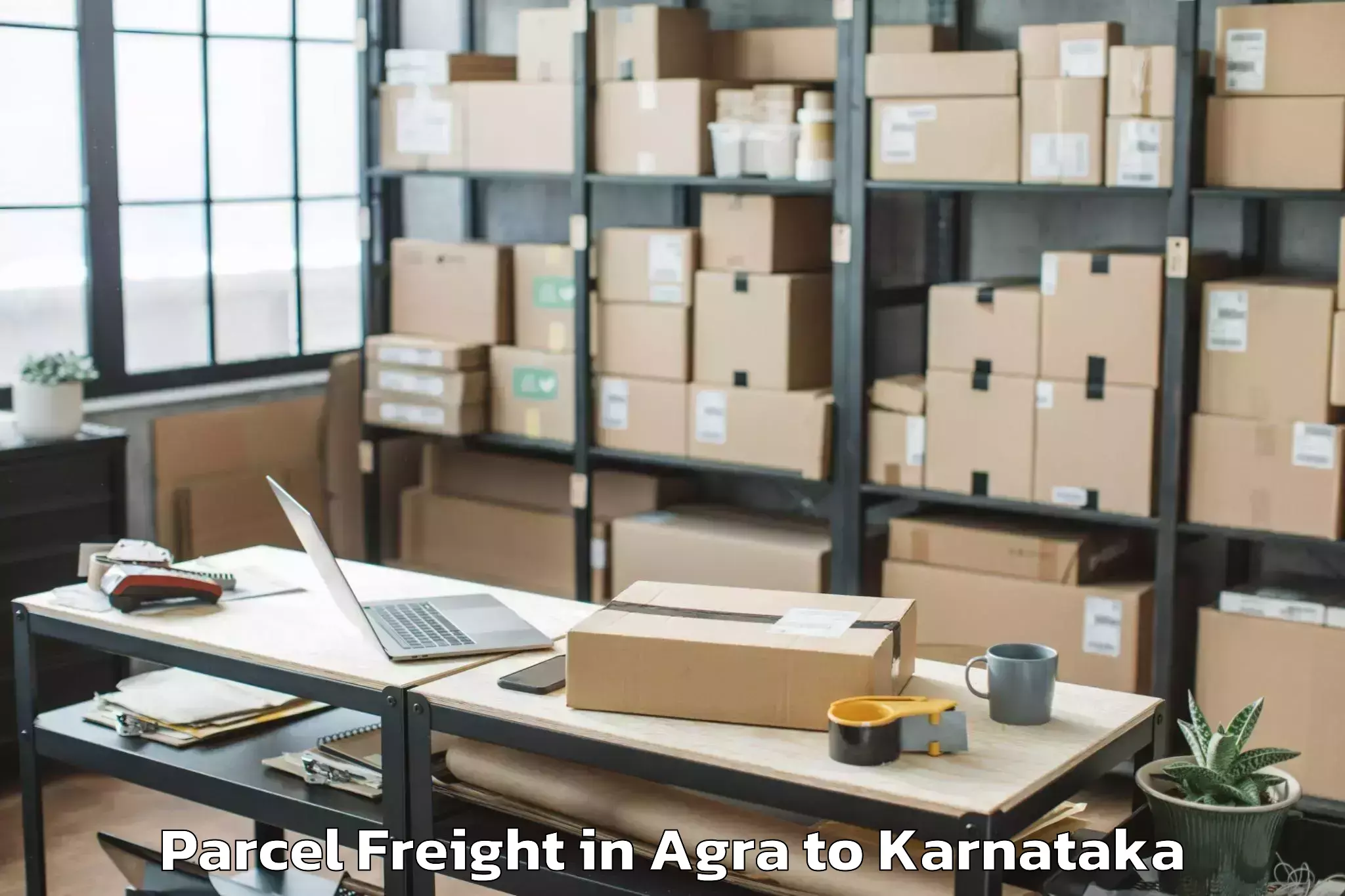 Book Agra to Davangere University Davangere Parcel Freight Online